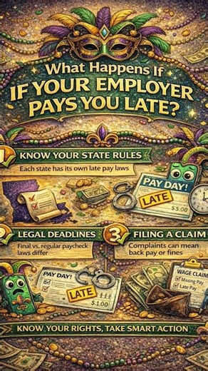 Paid late? The rules aren’t what you think. 💸🎭 #MoneyRules #PaydayFacts #moneyscoop