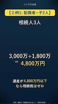 【国税庁2026】相続税は9割の家庭で不要｜基礎控除の計算式｜60代以上向け｜シニアのお金解説