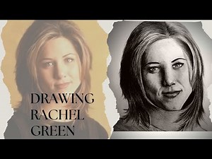 Drawing Rachel Green | Jennifer Aniston | Free-hand Step by Step Drawing | F.R.I.E.N.D.S