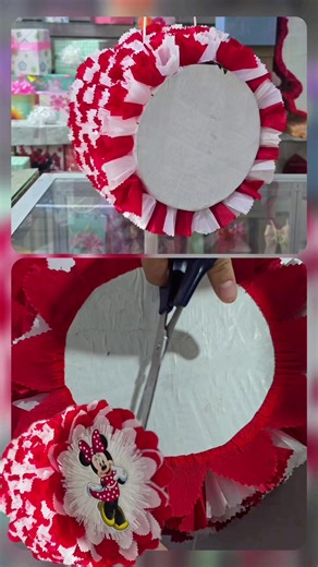 Decorando una Piñata Mini de Tambor para Minnie Mouse