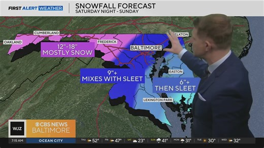 Baltimore weather forecast shows major snow storm this weekend