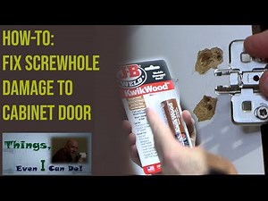 Fix Stripped Screw Hole on Cabinet Door with putty. Quick release, slow close hinges DIY
