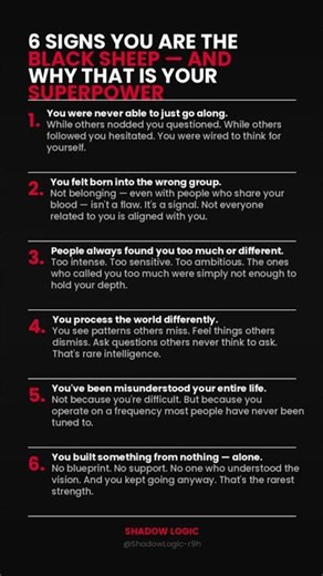 6 Signs You Are The Black Sheep — And Why That Is Your Superpower #darkpsychology
