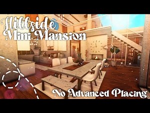 No Advanced Placing Hillside Minimalist Mini Mansion I Bloxburg Speedbuild and Tour - iTapixca
