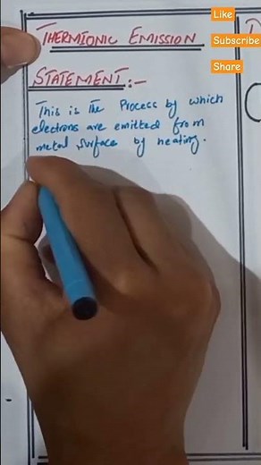 Thermionic Emission | Define Thermionic emission |Basic electronics #physics