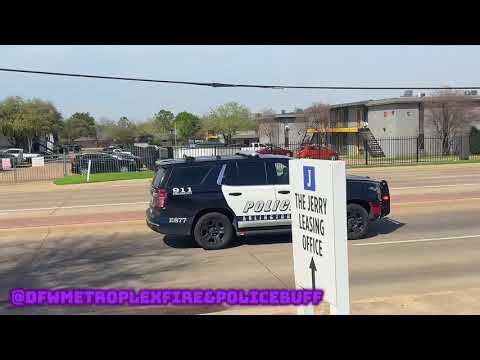 1x Arlington PD unit responding code 3 to a domestic dispute/disturbance
