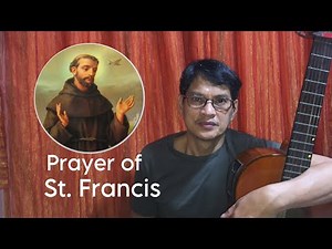 👋PRAYER OF ST FRANCIS with Lyrics and Quote + Guitar fingerstyle