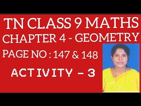 TN - 9th STD Mathematics - Samacheer Kalvi - Chapter 4 - Geometry - Page.no. 147 & 148 - Activity 3