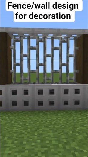 fence/wall design for Minecraft house and base