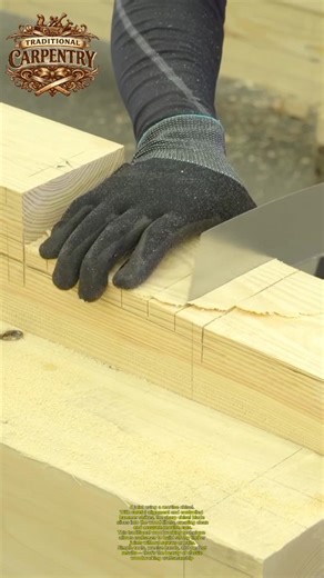 Precision Wood Joint Cutting With Mortise Chisel | #shorts #woodworking #tools