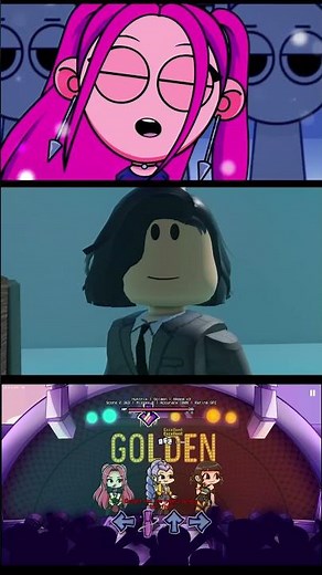 FNF Golden Blob Opera But Sprunki vs Roblox – KPop Demon Hunters #golden #fnf