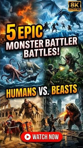 Humans vs Monsters | 5 Epic Battles That Will Blow Your Mind 🔥 #monsterverse #strangerthings #viral