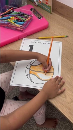 Learning the Number 1 | Preschool Counting & Coloring Fun for Kids #shorts