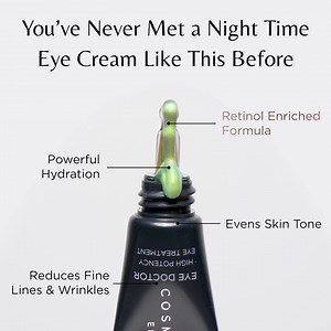 The secret to ageless eyes. Experience the high-performance hydration of COSMEDIX Eye Doctor and wake up to visibly reduced wrinkles and a balanced skin tone. | COSMEDIX