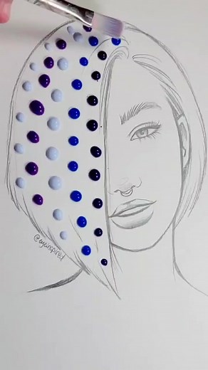 1.1M views · 4.1K reactions | How to paint Galaxy Hair  #art #paint #draw #myart #sketch #howtodraw #satisfying | Love Mony 64131 | Facebook