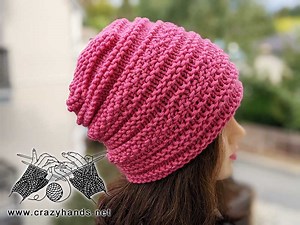 Stretchy Knit Winter Beanie Free Pattern · Crazy Hands
