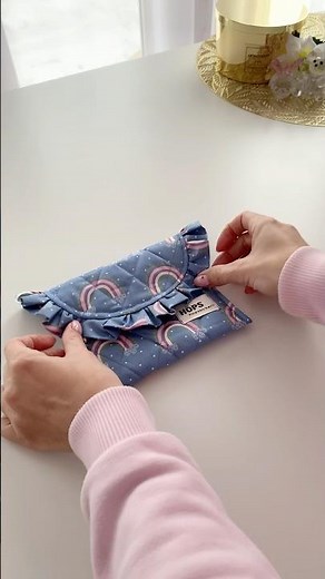 👉Easy Ruffle Pouch✨Free Pattern #sewing #diysewing #sewingideas