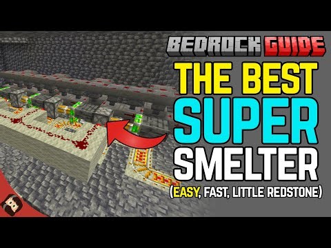 EASY 350 Furnace SUPER SMELTER! Minecraft Bedrock Guide S3 EP48