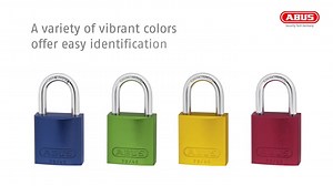 ABUS 72/40HB75 Aluminum Safety Padlock with 3" Shackle, Keyed Alike, Yellow, Pack of 6