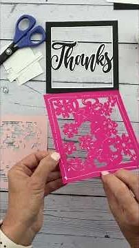 DIY Thank You Card with FREE SVG #diycard #cricut #freesvg
