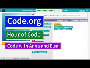 Code with Anna and Elsa Level 15 Code.org Hour of Code Tutorial Answers