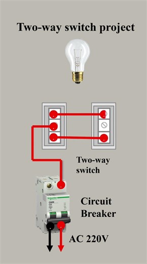 Two way switch connection diagram #IndustrialEquipment #CircuitDiagram