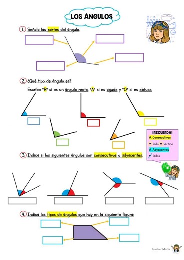 Ángulos Matemáticas worksheet