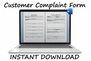 Customer Complaint Form | Sample Complaint Letter | Instant Download | Word | Formal Application | Consumer | Request a Refund Tool Template - Etsy