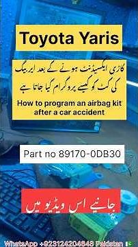 89170-0DB30 Toyota Yaris how to program airbag module #airbag #programming #foryou #automobile