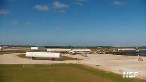 12K views · 251 reactions | No longer needed at Launch Complex 39A, SpaceX has rolled 7 propellant tanks towards the NASA's Kennedy Space Center Turn Basin Loading Dock over the last few days, before loading them onto a barge, most likely headed to the Port of Brownsville | NASASpaceflight.com | Facebook