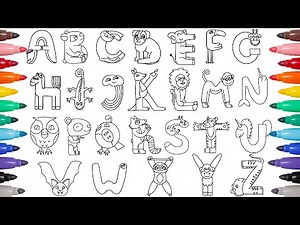 Animal Alphabet Coloring Pages - Coloring All Letters