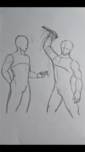 Draw fight scenes !!! #drawing #art #sketch #artwork #pencildrawing #manga #shorts #stickman