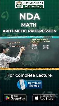 Arithmetic Progression Questions for NDA 2025 | NDA Maths Tricks & Concepts