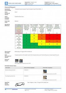 Hazard Report template: Use this smart hazard report template free