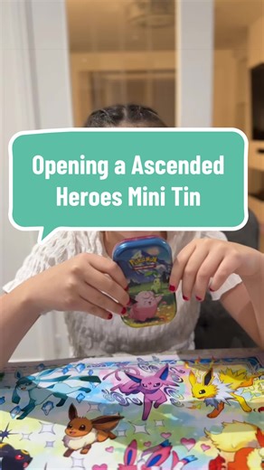 Got our hands on a Ascended Heroes mini tin, we got a hit too 🥰 #pokemon #pokemontiktok #pokemoncommunity #tcg #poki_ivy_