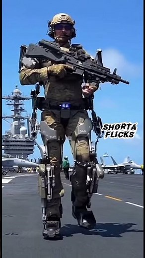 Next-Gen Military Robotic Exoskeleton Unveiled on U.S. Navy Aircraft Carrier #ai