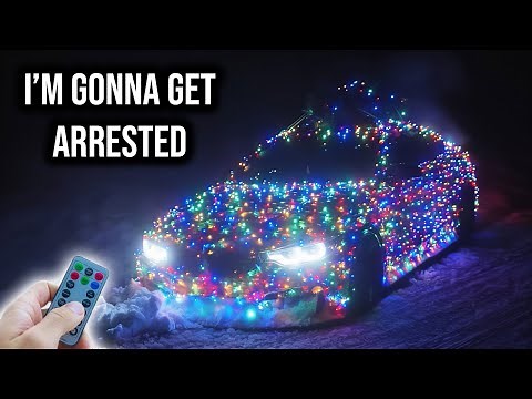 I Wrapped my BMW M4 With 2,200 Christmas Lights