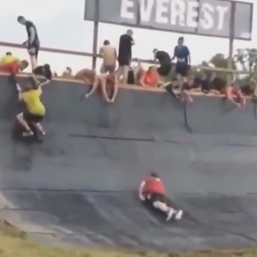 Fat Guy Climbing a Ramp Fail