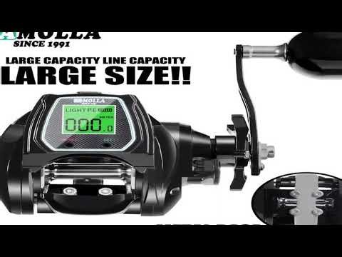 #SAMOLLA Large Deep Sea Electronic Fishing Reel Baitcasting Saltwater Waterproof 6.4:1 16KG Drag Ca