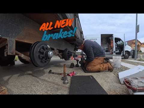 Full Dump Trailer Brake Job with New Light Wiring and Breakaway System Fix