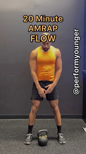 Try this AMRAP Kettlebell Flow when you’re short on time. #kettlebell #fitover40 #amrap | Derek Carter
