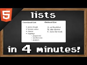 Learn HTML lists in 4 minutes 📋