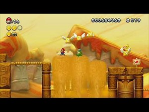 New Super Mario Bros U Wii World 2-4 All Starcoins