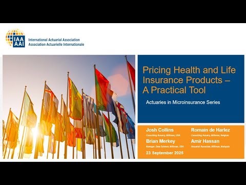Webinar by GAIN: Pricing Health and Life Insurance Products - A Practical Tool on 23 September 2025