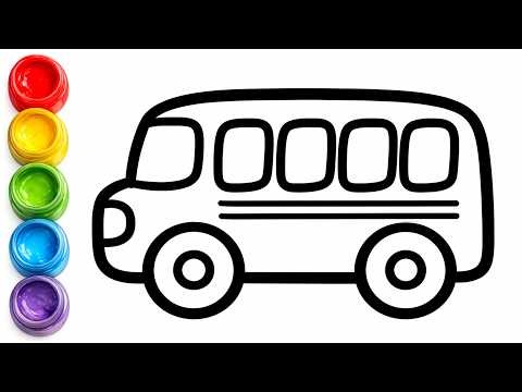 How to Draw a Bus | Easy Bus Drawing Step by Step for Kids