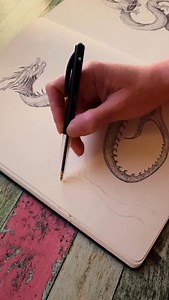 Adding some flowers to the dragon sketchbook 🐉🌸 Ballpoint pen, inkdrawing, ink, drawing, sketch, Asian, Eastern, Chinese, Japanese, learn to draw, how to, fantasy art, creature design | CasmahCreations