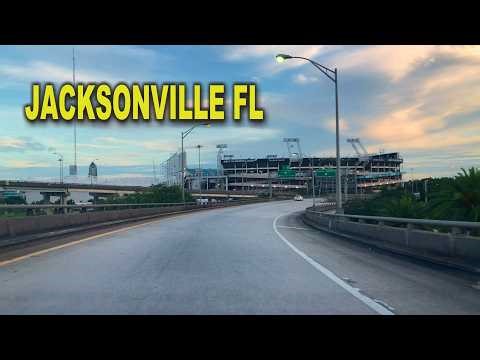 Driving Through Jacksonville in the Evening