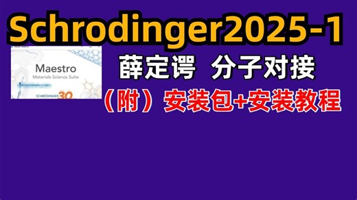 schrodinger2025-1薛定谔药物分子对接软件maestro14.3
