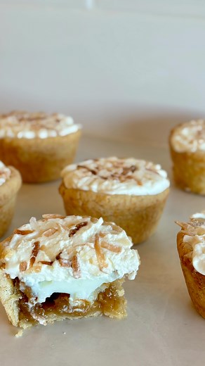 5 comments | This one’s causing a stir  A walnut butter tart topped with coconut cream, whipped cream, toasted coconut- AND made with real maple syrup ✨ Limited batch this weekend ✨ #nannyberrys #buttertartglowup #weekenddrop #dessertreel #localeats #peterborough | Nannyberrys Peterborough | Facebook