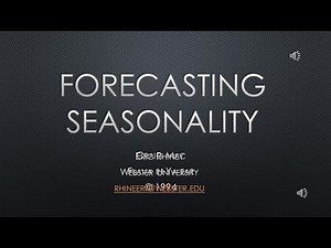 Forecasting Seasonality Using Excel Solver Tutorial